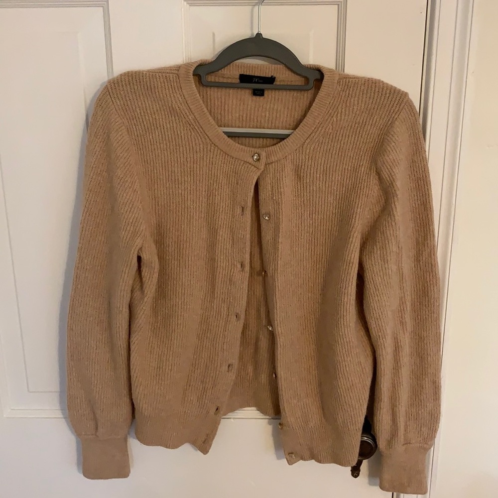 Super soft camel cardigan with fun buttons